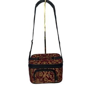 Raviani Red And Gold Tapestry Cosmetic Bag‎